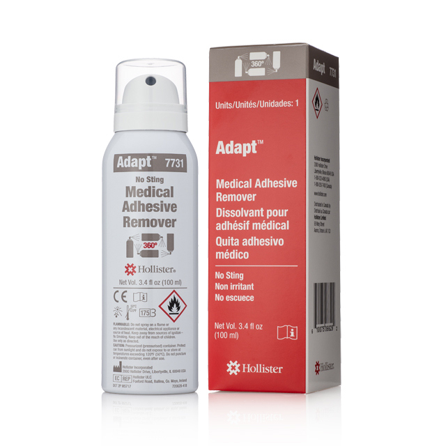 Medical adhesive remover spray